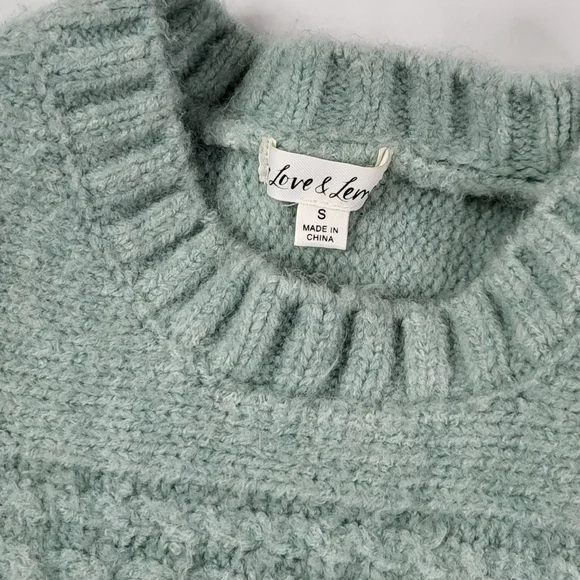 For Love & Lemons Green Dominique Sweater sz S - Picture 5 of 6